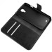 Delicate Horse Skin Magnetic Folio Wallet Stand Leather Case Cover with Card Slot for Samsung Galaxy S4 - Black