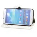 Delicate Horse Skin Magnetic Folio Wallet Stand Leather Case Cover with Card Slot for Samsung Galaxy S4 - White