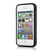 Detachable 2 in 1 TPU and PC Protective Stand Case Cover for iPhone 4 iPhone 4S - Black