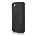 Detachable 2 in 1 TPU and PC Protective Stand Case Cover for iPhone 4 iPhone 4S - Black