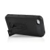 Detachable 2 in 1 TPU and PC Protective Stand Case Cover for iPhone 4 iPhone 4S - Black