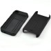 Detachable 2 in 1 TPU and PC Protective Stand Case Cover for iPhone 4 iPhone 4S - Black