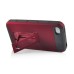 Detachable 2 in 1 TPU and PC Protective Stand Case Cover for iPhone 4 iPhone 4S - Red