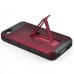 Detachable 2 in 1 TPU and PC Protective Stand Case Cover for iPhone 4 iPhone 4S - Red