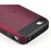 Detachable 2 in 1 TPU and PC Protective Stand Case Cover for iPhone 4 iPhone 4S - Red