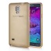 Detachable Aluminum Metal Bumper with Smooth Back Cover Case for Samsung Galaxy Note 4 - Gold