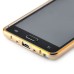 Detachable Aluminum Metal Bumper with Smooth Back Cover Case for Samsung Galaxy Note 4 - Gold