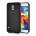 Detachable Aluminum Metal Bumper with Smooth Back Cover Case for Samsung Galaxy S5 - Black