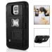 Detachable Bottle Opener Silicone and Plastic Hybrid Case with Built-in Stand  for Samsung Galaxy S5 G900 - Black