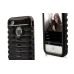 Detachable Dual-Tone Soft Silicone And Plastic Hard Case For iPhone 4/4S - Black