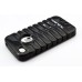 Detachable Dual-Tone Soft Silicone And Plastic Hard Case For iPhone 4/4S - Black