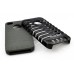 Detachable Dual-Tone Soft Silicone And Plastic Hard Case For iPhone 4/4S - Black