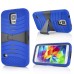 Detachable Dual - Tone TPU and PC Combo Hybrid Armor Hard Case Cover Stand Case Cover for Samsung Galaxy S5 G900 - Blue