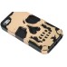 Detachable Skull Pattern Silicone And Plastic Hard Case For iPhone 5 / 5S - Rose Gold / Black