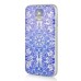 Diamond Embedded Thin Blue and White Porcelain Grain TPU Protective Case for Samsung Galaxy S5