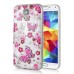 Diamond Embedded Thin Cartoon Butterfly and Flower TPU Protective Case for Samsung Galaxy S5