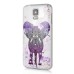 Diamond Embedded Thin Cartoon Elephant TPU Protective Case for Samsung Galaxy S5