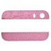 Diamond Metal at the Top and Bottom for iPhone 5s - White Rhinestone / Pink