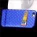 Diamond Rhombus Pattern Hard Case Cover With Card Slot for iPhone 6 / 6s - Blue