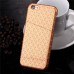 Diamond Rhombus Pattern Hard Case Cover With Card Slot for iPhone 6 / 6s - Gold