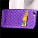 Diamond Rhombus Pattern Hard Case Cover With Card Slot for iPhone 6 / 6s - Purple