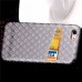 Diamond Rhombus Pattern Hard Case Cover With Card Slot for iPhone 6 / 6s - Silver