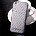 Diamond Rhombus Pattern Hard Case Cover With Card Slot for iPhone 6 / 6s - Silver