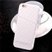 Diamond Rhombus Pattern Hard Case Cover With Card Slot for iPhone 6 / 6s - White