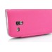 Double-color Wallet Style Magnetic Flip Leather Case For Samsung Galaxy S3 Mini I8190 - Magenta / White