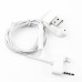 Download And Charging Function Single Earphone With USB Port For iPhone 5 / 5c / 5s - White