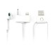 Download And Charging Function Single Earphone With USB Port For iPhone 5 / 5c / 5s - White