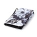 Drawing Pattern Magnetic Flip Wallet Leather Case for Samsung Galaxy Note 5 - Fashion Black Flower