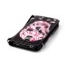 Drawing Pattern Magnetic Flip Wallet Leather Case for Samsung Galaxy S5 - Pink Flower Skeleton