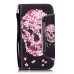 Drawing Pattern Magnetic Flip Wallet Leather Case for Samsung Galaxy S5 - Pink Flower Skeleton