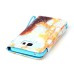 Drawing Pattern Magnetic Flip Wallet Leather Case for Samsung Galaxy S5 - Splash-Ink Pattern