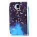 Drawing Pattern Magnetic Flip Wallet Leather Case for Samsung Galaxy S5 - Wonderful Night Sky