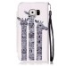 Drawing Pattern Magnetic Flip Wallet Leather Case for Samsung Galaxy S6 - Delineate Giraffe