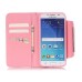 Drawing Pattern Magnetic Flip Wallet Leather Case for Samsung Galaxy S6 - Pink Eiffel Tower
