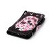 Drawing Pattern Magnetic Flip Wallet Leather Case for Samsung Galaxy S6 - Pink Flower Skeleton