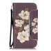 Drawing Pattern Magnetic Flip Wallet Leather Case for Samsung Galaxy S6 Edge - Elegant White Flower