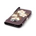 Drawing Pattern Magnetic Flip Wallet Leather Case for Samsung Galaxy S7 G930 - Elegant White Flower