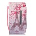 Drawing Pattern Magnetic Flip Wallet Leather Case for Samsung Galaxy S7 G930 - Pink Eiffel Tower