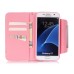 Drawing Pattern Magnetic Flip Wallet Leather Case for Samsung Galaxy S7 G930 - Pink Eiffel Tower