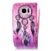 Drawing Pattern Magnetic Flip Wallet Leather Case for Samsung Galaxy S7 G930 - Purple Dreamcatcher