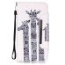 Drawing Pattern Magnetic Flip Wallet Leather Case for iPhone 6s - Delineate Giraffe