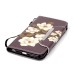 Drawing Pattern Magnetic Flip Wallet Leather Case for iPhone 6s - Elegant White Flower