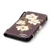 Drawing Pattern Magnetic Flip Wallet Leather Case for iPhone 6s - Elegant White Flower