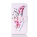 Drawing Printed Colorful Feather PU Leather Flip Wallet Case for Samsung Galaxy Note5 SM-N920