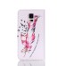 Drawing Printed Colorful Feather PU Leather Flip Wallet Case for Samsung Galaxy S5 - SM-G900