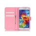 Drawing Printed Colorful Feather PU Leather Flip Wallet Case for Samsung Galaxy S5 - SM-G900